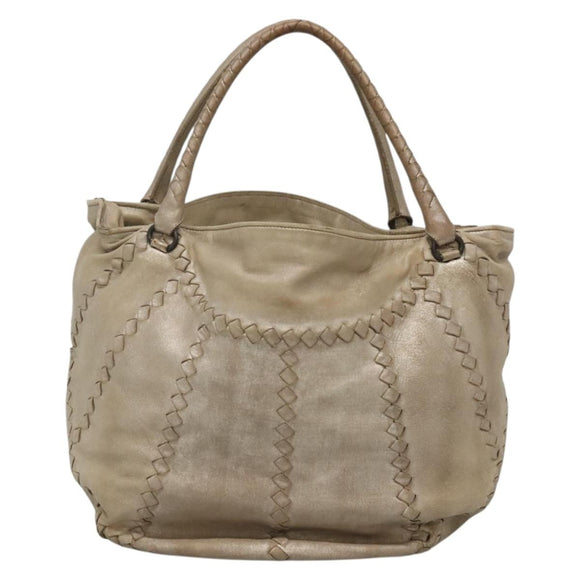 BOTTEGA VENETA INTRECCIATO Tote Bag Leather Beige Auth bs28933