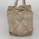 BOTTEGA VENETA INTRECCIATO Tote Bag Leather Beige Auth bs28933-3