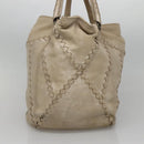 BOTTEGA VENETA INTRECCIATO Tote Bag Leather Beige Auth bs28933-4
