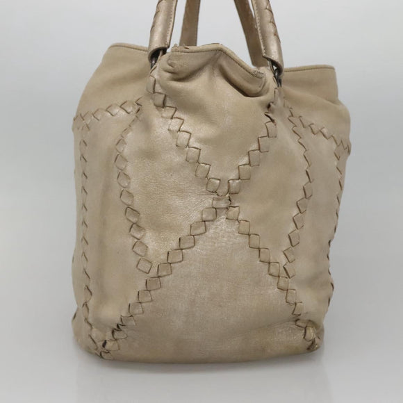 BOTTEGA VENETA INTRECCIATO Tote Bag Leather Beige Auth bs28933