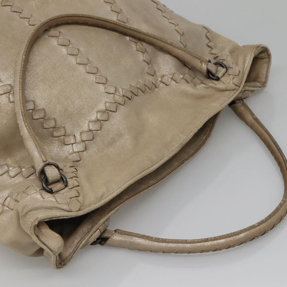 BOTTEGA VENETA INTRECCIATO Tote Bag Leather Beige Auth bs28933
