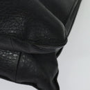 BOTTEGA VENETA INTRECCIATO Hand Bag Leather Black Gold Auth bs28935-14