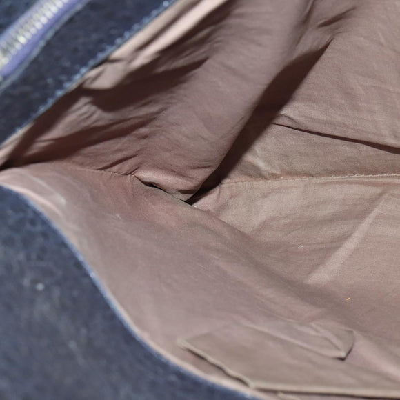 BOTTEGA VENETA INTRECCIATO Hand Bag Leather Black Gold Auth bs28935