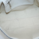 LOEWE Anagram East West Shopper Tote Bag Leather White Silver Auth bs28939-10