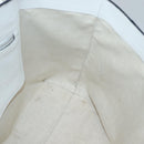 LOEWE Anagram East West Shopper Tote Bag Leather White Silver Auth bs28939-19
