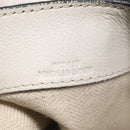 LOEWE Anagram East West Shopper Tote Bag Leather White Silver Auth bs28939-12