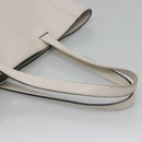 LOEWE Anagram East West Shopper Tote Bag Leather White Silver Auth bs28939-7