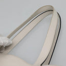 LOEWE Anagram East West Shopper Tote Bag Leather White Silver Auth bs28939-8