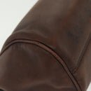 LOEWE Anagram Shoulder Bag Leather Brown Gold Auth bs28941-13