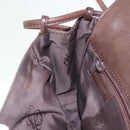 LOEWE Anagram Shoulder Bag Leather Brown Gold Auth bs28941-19