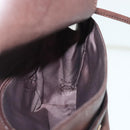 LOEWE Anagram Shoulder Bag Leather Brown Gold Auth bs28941-20