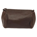 LOEWE Anagram Shoulder Bag Leather Brown Gold Auth bs28941-3