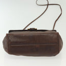 LOEWE Anagram Shoulder Bag Leather Brown Gold Auth bs28941-9