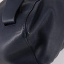 LOEWE Anagram Anton Backpack Leather Navy Silver Auth bs28942-16