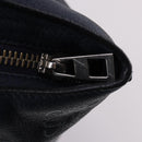 LOEWE Anagram Anton Backpack Leather Navy Silver Auth bs28942-9