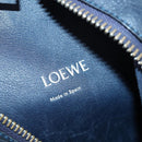LOEWE Anagram Anton Backpack Leather Navy Silver Auth bs28942-19