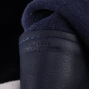 LOEWE Anagram Anton Backpack Leather Navy Silver Auth bs28942-12