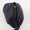 LOEWE Anagram Anton Backpack Leather Navy Silver Auth bs28942-6