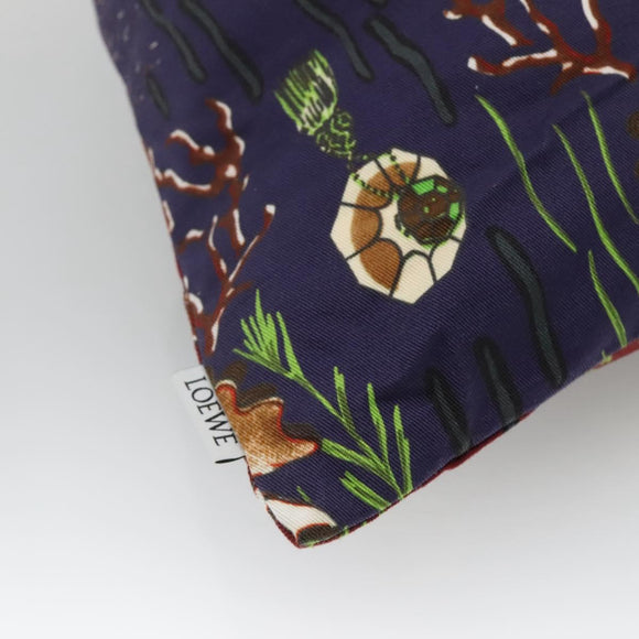 LOEWE Purse Bag Canvas Navy Bordeaux Auth bs28943