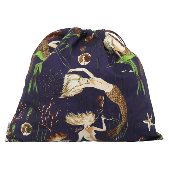 LOEWE Purse Bag Canvas Navy Bordeaux Auth bs28943