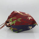 LOEWE Purse Bag Canvas Navy Bordeaux Auth bs28943-3