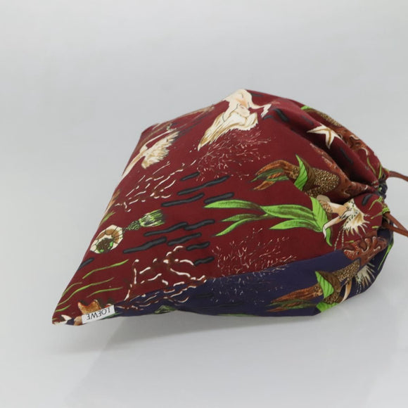 LOEWE Purse Bag Canvas Navy Bordeaux Auth bs28943