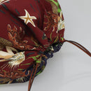 LOEWE Purse Bag Canvas Navy Bordeaux Auth bs28943-6