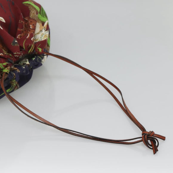 LOEWE Purse Bag Canvas Navy Bordeaux Auth bs28943