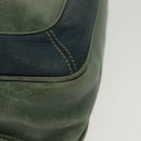 LOEWE Velazquez Shoulder Bag Leather Green Gold Auth bs28944-14