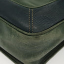 LOEWE Velazquez Shoulder Bag Leather Green Gold Auth bs28944-15