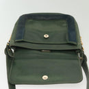 LOEWE Velazquez Shoulder Bag Leather Green Gold Auth bs28944-10