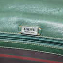 LOEWE Velazquez Shoulder Bag Leather Green Gold Auth bs28944-18
