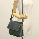 LOEWE Velazquez Shoulder Bag Leather Green Gold Auth bs28944-22