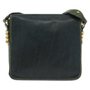 LOEWE Velazquez Shoulder Bag Leather Green Gold Auth bs28944-2