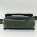 LOEWE Velazquez Shoulder Bag Leather Green Gold Auth bs28944-5
