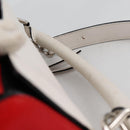 LOEWE Puzzle Hand Bag Leather 2way White Silver Auth bs28945-15