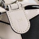 LOEWE Puzzle Hand Bag Leather 2way White Silver Auth bs28945-10