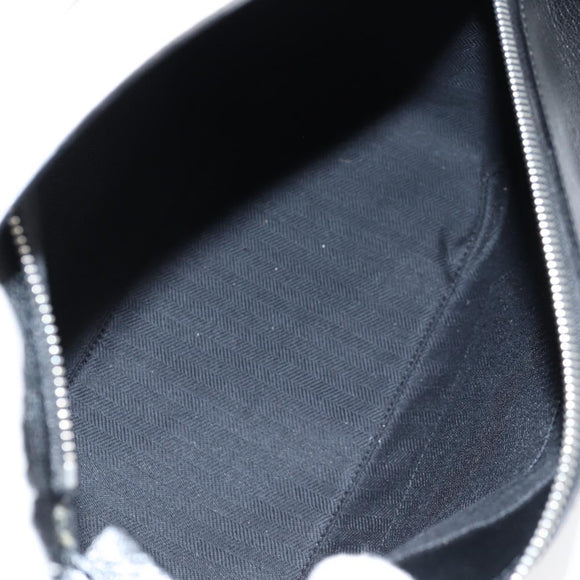 LOEWE Puzzle Hand Bag Leather 2way White Silver Auth bs28945