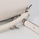 LOEWE Puzzle Hand Bag Leather 2way White Silver Auth bs28945-9
