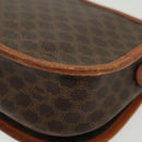 CELINE Macadam Canvas Shoulder Bag PVC Leather Brown Gold Auth bs28948-13