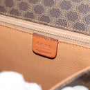 CELINE Macadam Canvas Shoulder Bag PVC Leather Brown Gold Auth bs28948-16