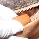 CELINE Macadam Canvas Shoulder Bag PVC Leather Brown Gold Auth bs28948-21