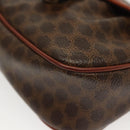 CELINE Macadam Canvas Shoulder Bag PVC Leather Brown Gold Auth bs28950-11