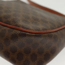 CELINE Macadam Canvas Shoulder Bag PVC Leather Brown Gold Auth bs28950-13