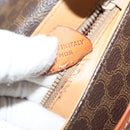 CELINE Macadam Canvas Shoulder Bag PVC Leather Brown Gold Auth bs28950-21