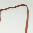 CELINE Macadam Canvas Shoulder Bag PVC Leather Brown Gold Auth bs28950-8