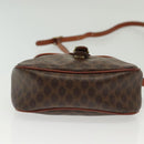 CELINE Macadam Canvas Shoulder Bag PVC Leather Brown Gold Auth bs28950-9