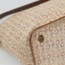 CELINE C Macadam Canvas Shoulder Bag Beige Auth bs28954-16