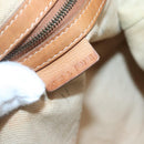 CELINE C Macadam Canvas Shoulder Bag Beige Auth bs28954-18