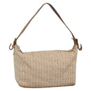 CELINE C Macadam Canvas Shoulder Bag Beige Auth bs28954-1
